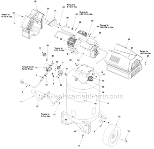 Page B Diagram and Parts List for 919-16778 Type 0 Black and Decker Compressor